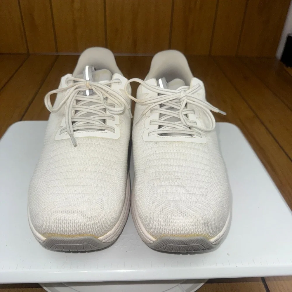 OrthoFeet Mens Wide Comfort Lace Up Athletic Sneakers Shoes‎ Size 10 2E White